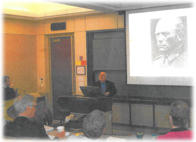 Dr. Gaetano (Guy) Cavallaro, World War I expert, lectures at Boston University